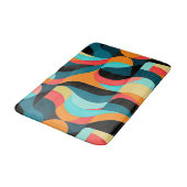レトロ抽象芸術パタカラフルーン半モダン世紀 バスマット (アングル)