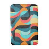 レトロ抽象芸術パタカラフルーン半モダン世紀 バスマット (正面縦)