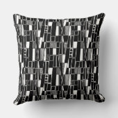 レトロ抽象芸術パターン300521 – 白黒表示 クッション (裏面)