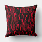 レトロ抽象芸術パターン300521 – 黒(赤) クッション (裏面)