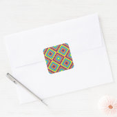 レトロ抽象芸術パターン スクエアシール