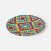 レトロ抽象芸術パターン ペーパープレート (アングル)