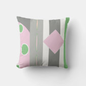 レトロ抽象芸術ピンク クッション (正面)