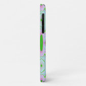 レトロ抽象芸術ピンク、ライムグリーン、アクアパターン Case-Mate iPhoneケース (裏面/左)