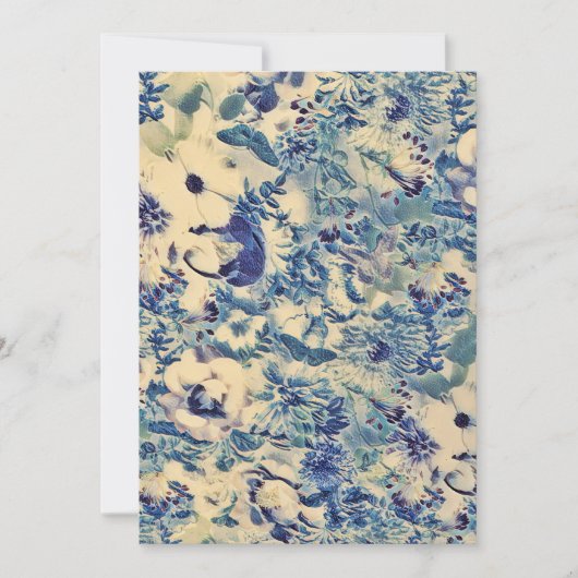 レトロ抽象芸術フラワーバタフライアートワークズガーデン シーズンカード (正面)