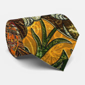 レトロ抽象芸術フローラコラージュ ネクタイ (ロール)