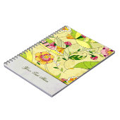 レトロ抽象芸術フローラコラージュ ノートブック (左側)