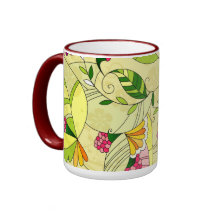 レトロ抽象芸術フローラコラージュ