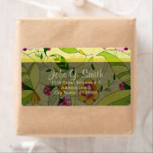 レトロ抽象芸術フローラコラージュ ラベル (インサイチュ)