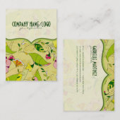 レトロ抽象芸術フローラ収集テンプレート2 名刺 (正面/裏面)