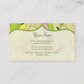 レトロ抽象芸術フローラ収集テンプレート3 名刺 (裏面)