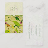 レトロ抽象芸術フローラ収集テンプレート 名刺 (正面/裏面)