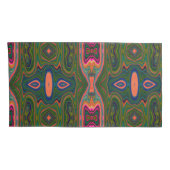 レトロ抽象芸術ブルー、グリーン、オレンジパターン 枕カバー (裏面-右)