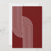 レトロ抽象芸術ベビーシャワー |招待状 招待状 (裏面)