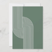 レトロ抽象芸術ベビーシャワー |招待状 招待状 (裏面)