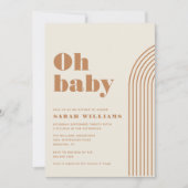 レトロ抽象芸術ベビーシャワー |招待状 招待状 (正面)