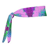 レトロ抽象芸術マゼンタおよびライムグリーン花 タイヘッドバンド (回転270)