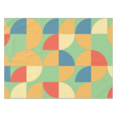 レトロ抽象芸術ミッドセンチュリースカンジナビアのクリスマス テーブルクロス (正面(横))