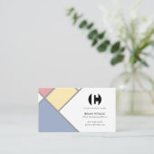 レトロ抽象芸術ミニマル抽象芸術モンドリアン 名刺 (スタンド正面)