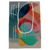 レトロ抽象芸術ミニマル美術 ミディアムペーパーバッグ (裏面)