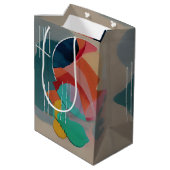 レトロ抽象芸術ミニマル美術 ミディアムペーパーバッグ (裏面アングル)