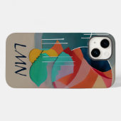 レトロ抽象芸術ミニマル芸術モノグラム Case-Mate iPhoneケース (裏面 (横))