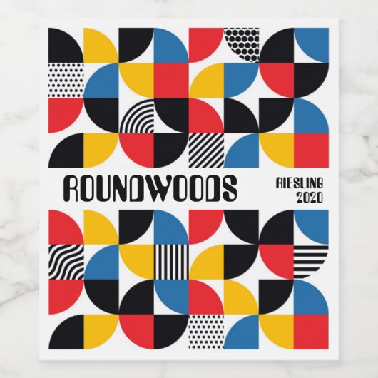 レトロ抽象芸術ワインラベル ワインラベル (シングルラベル)