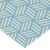 レトロ抽象芸術光学錯覚キューブのパターンブルー テーブルクロス (アングル)