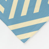 レトロ抽象芸術光学錯覚キューブのパターンブルー フリースブランケット (角)