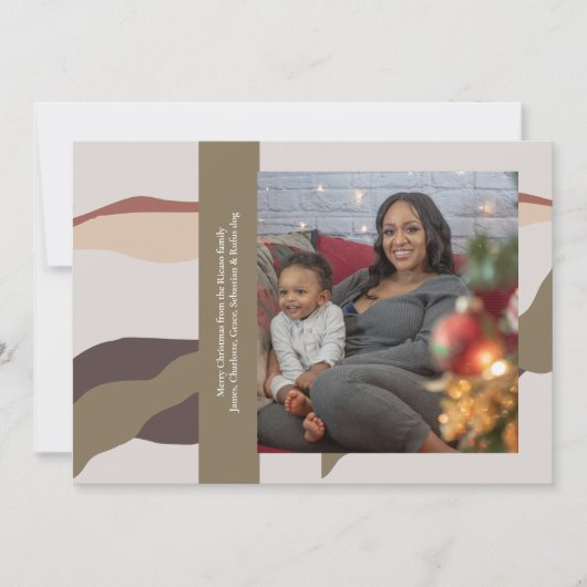 レトロ抽象芸術写真クリスマス シーズンカード (正面)