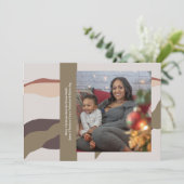 レトロ抽象芸術写真クリスマス シーズンカード (スタンド正面)