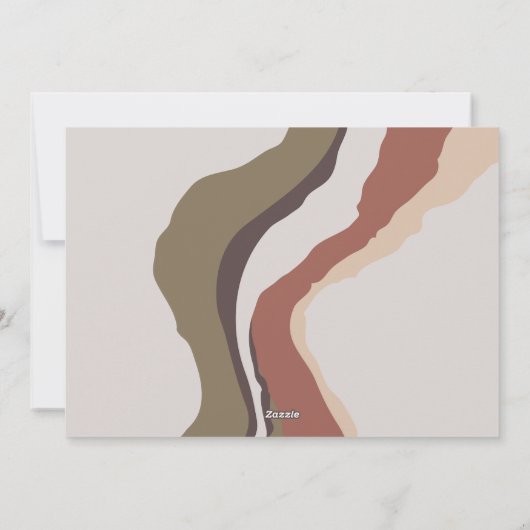 レトロ抽象芸術写真クリスマス シーズンカード (裏面)