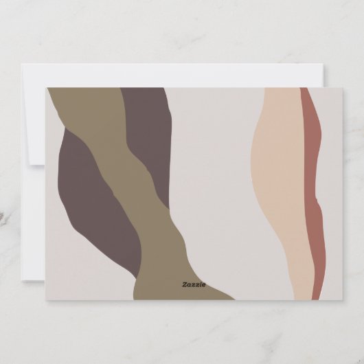 レトロ抽象芸術写真メリークリスマス シーズンカード (裏面)