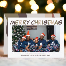 レトロ抽象芸術写真メリークリスマス シーズンカード