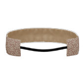 レトロ抽象芸術半モダン世紀の茶色のパターン アスレチックヘッドバンド (裏面)