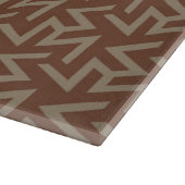 レトロ抽象芸術半モダン世紀の茶色のパターン カッティングボード (角)