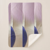 レトロ抽象芸術半円オンソフト金ゴールド シェルパブランケット (正面)