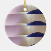 レトロ抽象芸術半円オンソフト金ゴールド セラミックオーナメント (裏面)