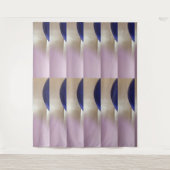 レトロ抽象芸術半円オンソフト金ゴールド タペストリー (正面)