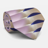 レトロ抽象芸術半円オンソフト金ゴールド ネクタイ (ロール)