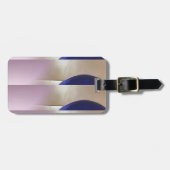 レトロ抽象芸術半円オンソフト金ゴールド ラゲッジタグ (正面横)