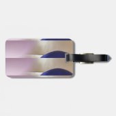 レトロ抽象芸術半円オンソフト金ゴールド ラゲッジタグ (裏面横)