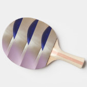レトロ抽象芸術半円オンソフト金ゴールド 卓球ラケット (横)