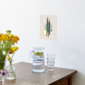 レトロ抽象芸術幾何学模様 箔ポスター (レイダウン (キッチン))