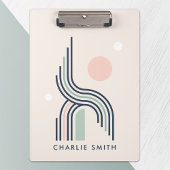レトロ抽象芸術幾何学的アートライン円 クリップボード