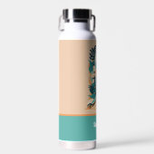 レトロ抽象芸術熱帯ビーチサーフボード ウォーターボトル (正面)