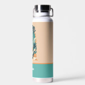 レトロ抽象芸術熱帯ビーチサーフボード ウォーターボトル (背面)
