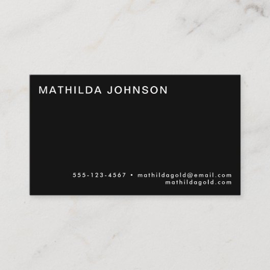 レトロ抽象芸術白黒チェッカーボシンプルード 名刺 (正面)