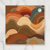 レトロ抽象芸術自然テラコッタオレンジ結婚ズ フェイバータグ (裏面)