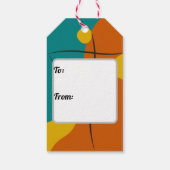 レトロ抽象芸術調和 ギフトタグ (裏面)